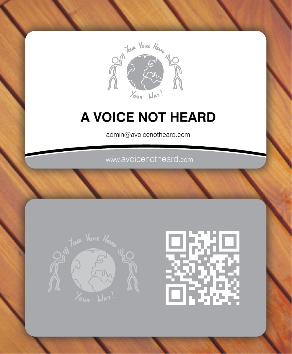 Business Card Design by Sbss for A Voice Not Heard | Design #1274970