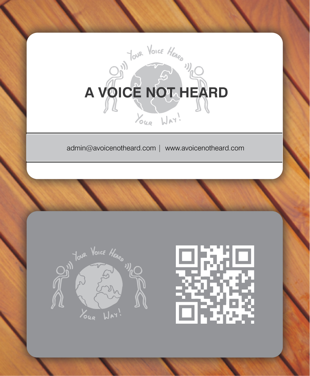 Business Card Design by Sbss for A Voice Not Heard | Design #1274972
