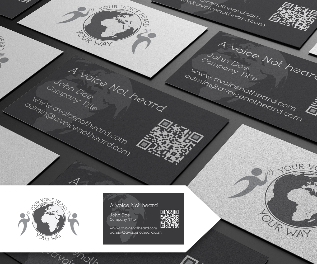 Business Card Design by LuisFaus for A Voice Not Heard | Design #1269353