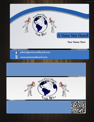Design de Carte de Visite par Ishmeet pour A Voice Not Heard | Design : #1277610