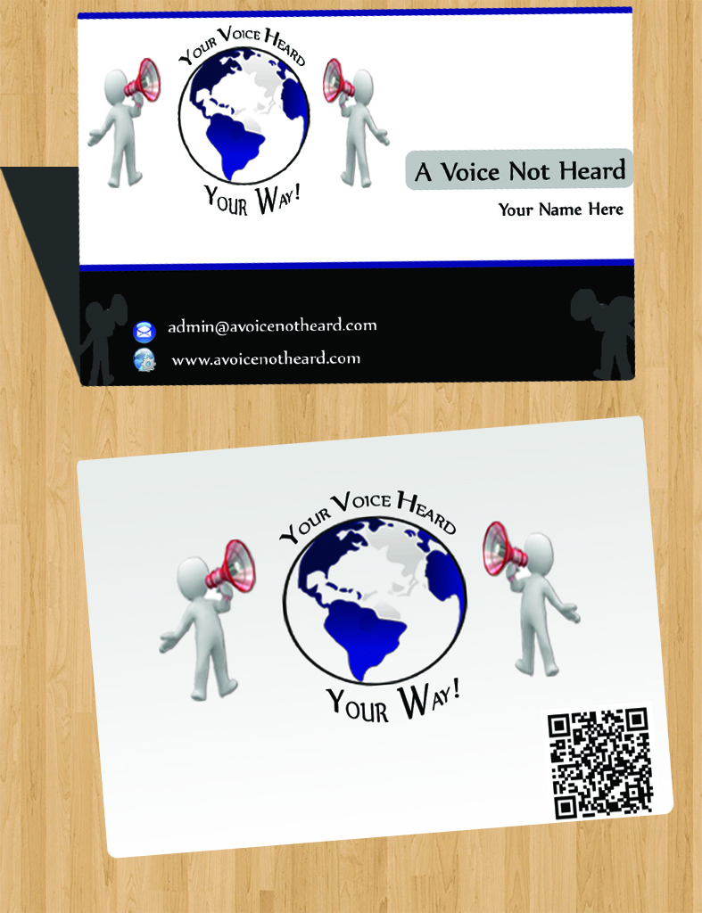 Design de Carte de Visite par Ishmeet pour A Voice Not Heard | Design #1277718