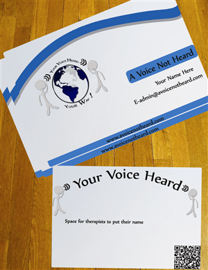 Design de Carte de Visite par Ishmeet pour A Voice Not Heard | Design : #1280415