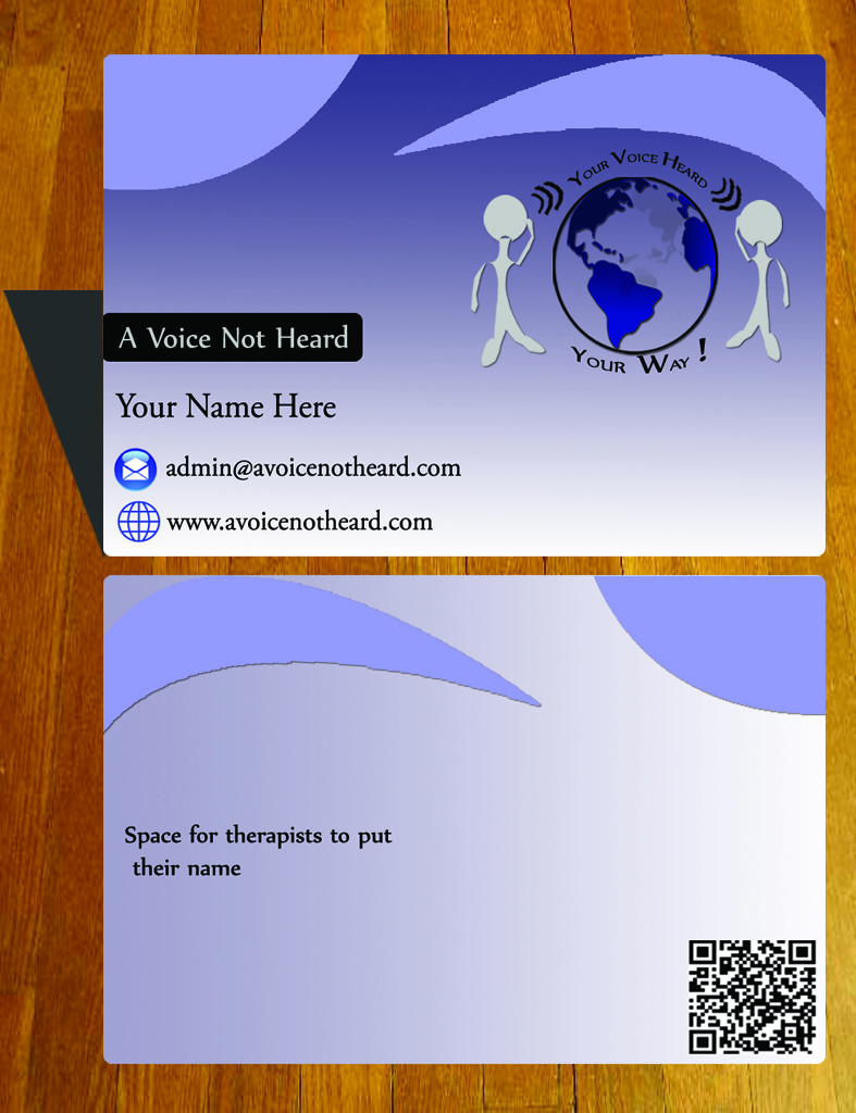 Business Card Design by Ishmeet for A Voice Not Heard | Design #1280767
