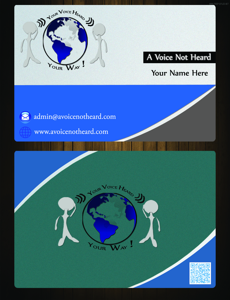 Design de Carte de Visite par Ishmeet pour A Voice Not Heard | Design #1286138