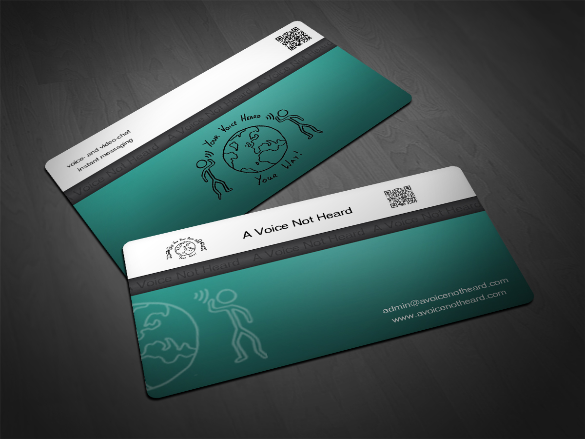 Business Card Design by Scorpius design for A Voice Not Heard | Design #1278918