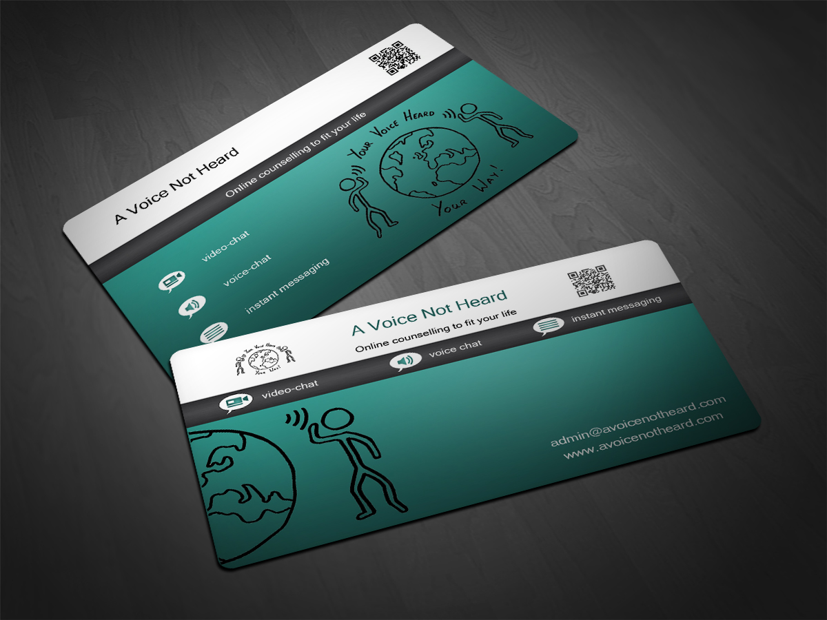 Business Card Design by Scorpius design for A Voice Not Heard | Design #1289716