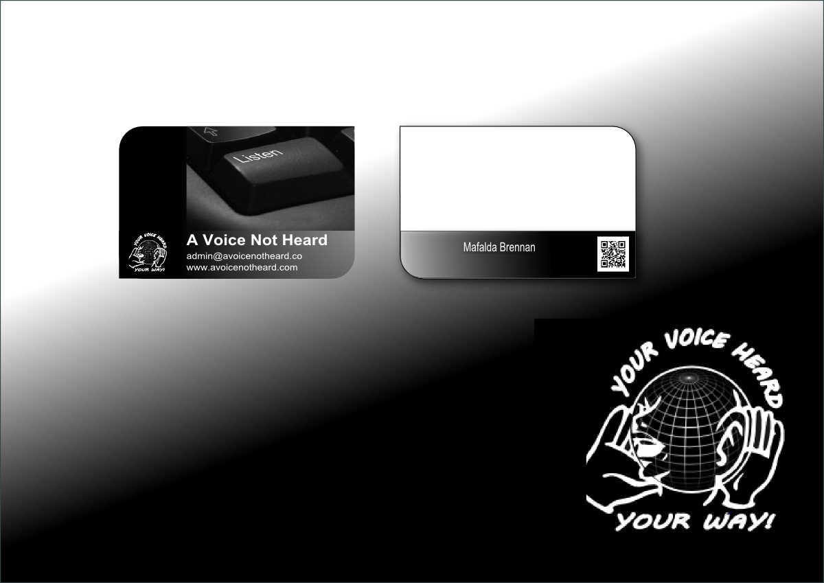 Design de Carte de Visite par Mafalda pour A Voice Not Heard | Design #1278067