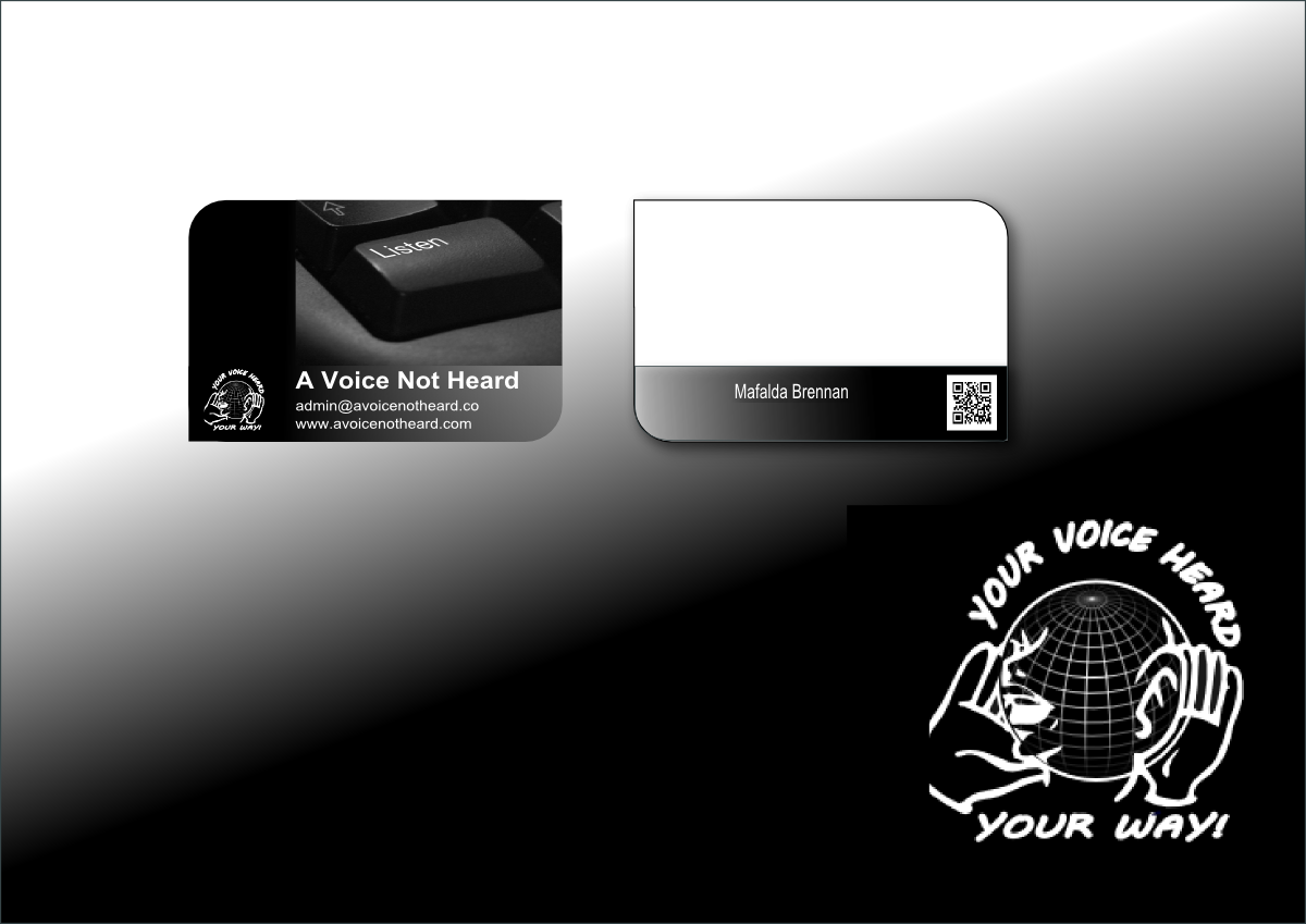 Business Card Design by Mafalda for A Voice Not Heard | Design #1278110