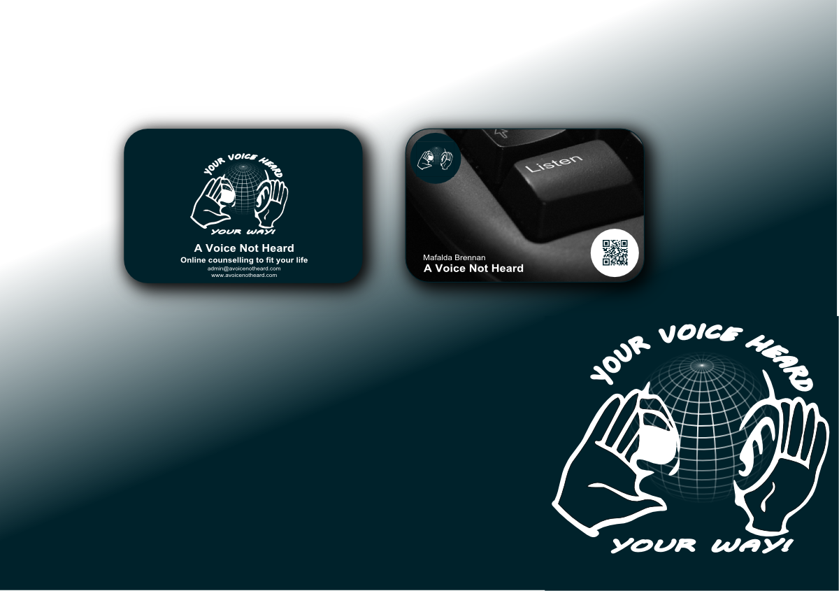 Design de Carte de Visite par Mafalda pour A Voice Not Heard | Design #1287944