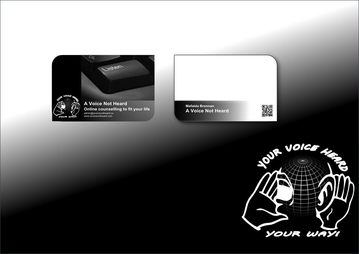 Business Card Design by Mafalda for A Voice Not Heard | Design #1287979