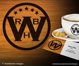I only want the first letters of my rental cabin as part of the logo:  RBWH | Logo Design by Noche designs