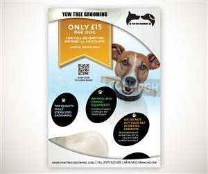 Design de Flyer par Joshua Carmichael pour Yew Tree Dog Grooming | Design #4489236