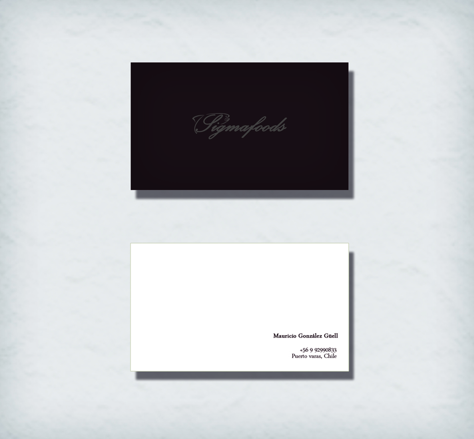 Business Card Design by  amirashaza for Sigmafoods | Design #4483965