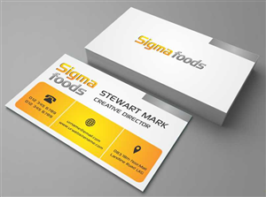 Design de Carte de Visite par AwsomeD pour Sigmafoods | Design : #4479327