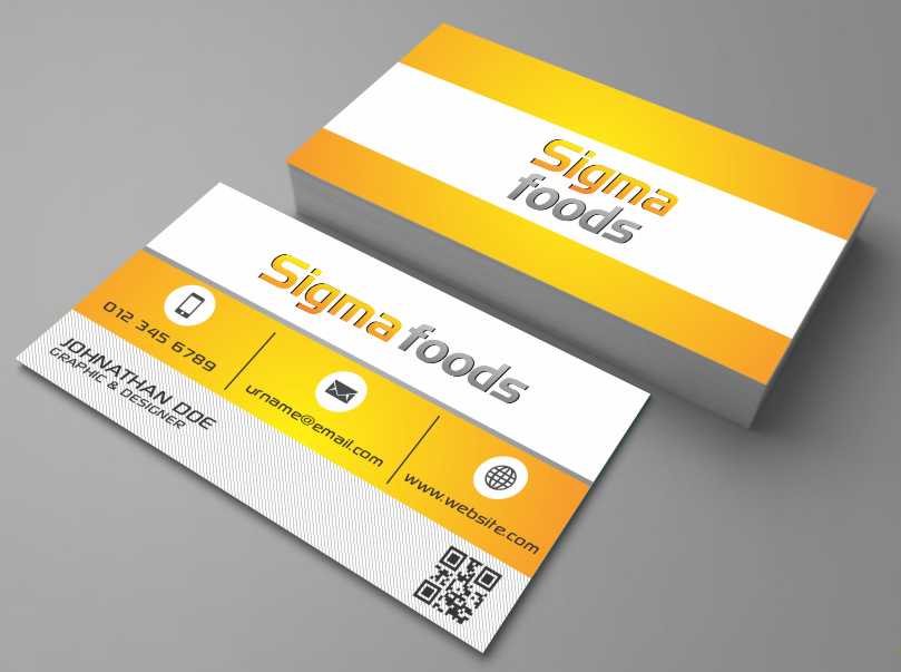 Business Card Design by AwsomeD for Sigmafoods | Design #4479333