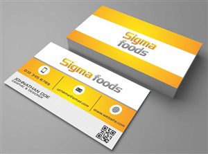 Design de Carte de Visite par AwsomeD pour Sigmafoods | Design : #4479333