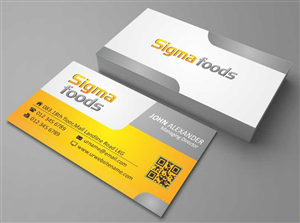 Design de Carte de Visite par AwsomeD pour Sigmafoods | Design : #4479334