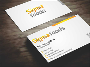 Design de Carte de Visite par AwsomeD pour Sigmafoods | Design : #4479337