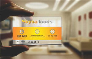 Design de Carte de Visite par AwsomeD pour Sigmafoods | Design : #4479341
