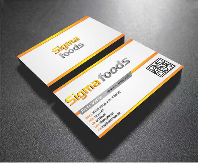 Design de Carte de Visite par AwsomeD pour Sigmafoods | Design #4479346