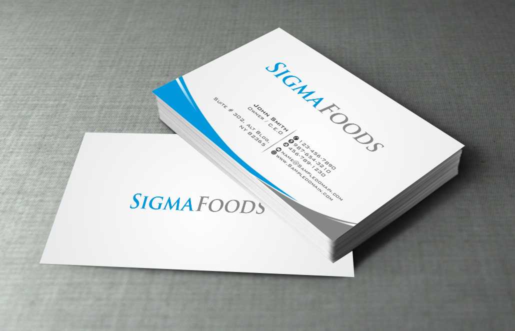 Business Card Design by szabist for Sigmafoods | Design #4478411