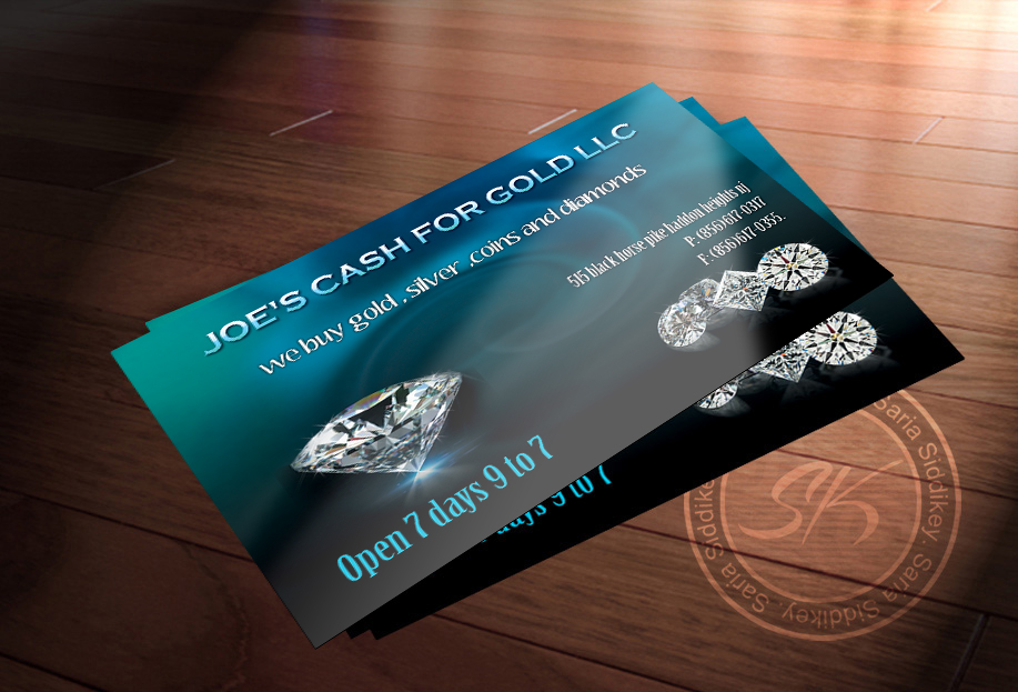 Business Card Design by Saria siddiqui for joe'' cash for gold llc | Design: #4483790