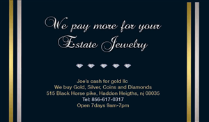 Visitenkarten-Design von Pure Designer für joe'' cash for gold llc | Design #4483350