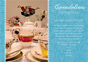 Gwendolines Vintage China Hire | Flyer Design by foo