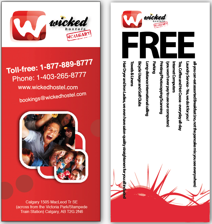 Flyer Design by MDS - bonusplusdesign.com for Wicked Hostels | Design #207369