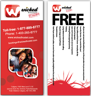 Upbeat Backpacker Hostel Rack Card | Design de Flyer par MDS - bonusplusdesign.com