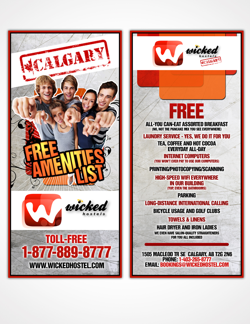 Diseño de Flyer por disign para Wicked Hostels | Diseño #198047