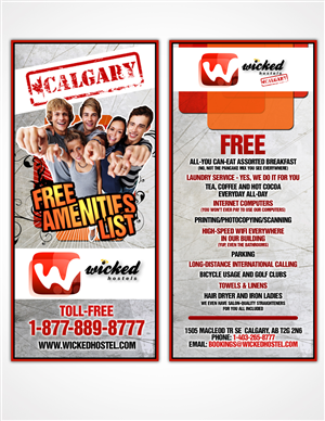 Upbeat Backpacker Hostel Rack Card | Design de Flyer par disign
