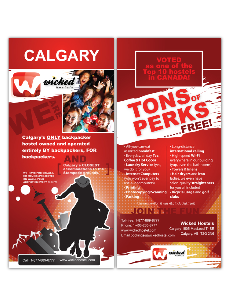 Diseño de Flyer por sarahtiara para Wicked Hostels | Diseño #207867