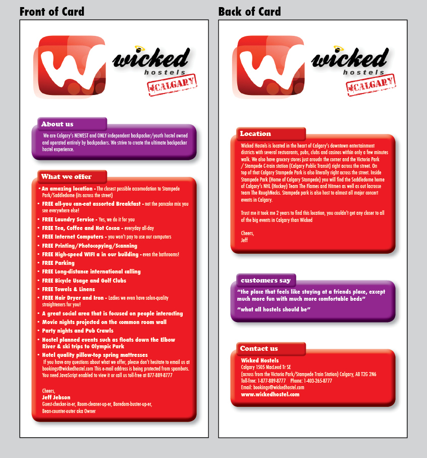 Flyer Design by Wildcat Creative for Wicked Hostels | Design #197810