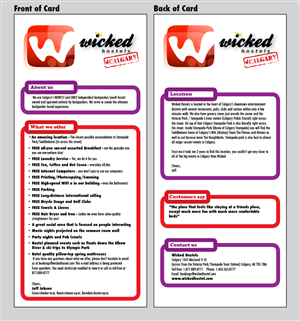 Diseño de Flyer por Wildcat Creative para Wicked Hostels | Diseño: #197818