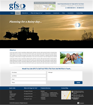 Modern home page design for insurance and investment business | Web-Design von Sbss