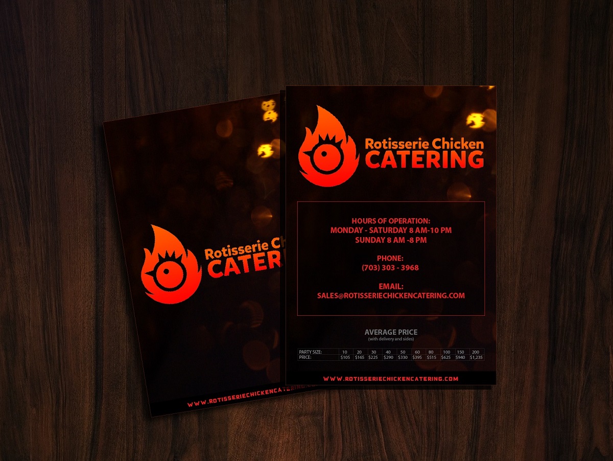 bold colorful catering flyer design for a company by artyfive