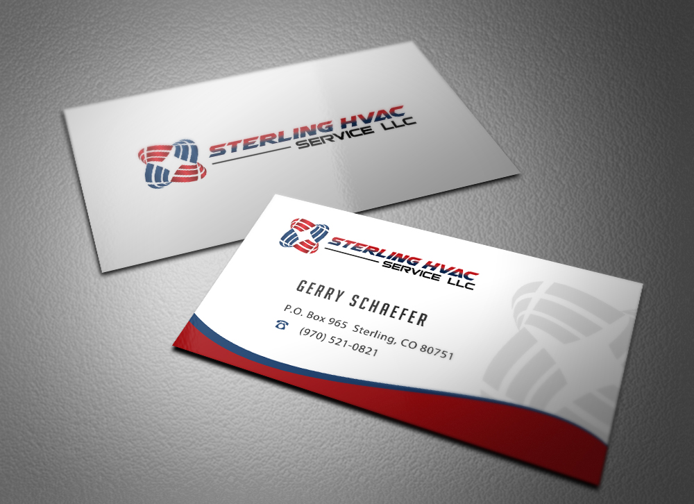 Business Card Design by Eggo May P for Sterling HVAC Service LLC | Design #4506899