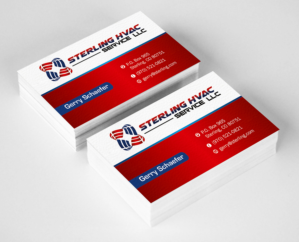 Business Card Design by ALSADESIGN for Sterling HVAC Service LLC | Design #4502086