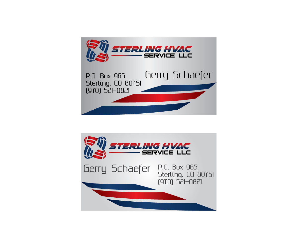 Design de Carte de Visite par meygekon pour Sterling HVAC Service LLC | Design #4527321