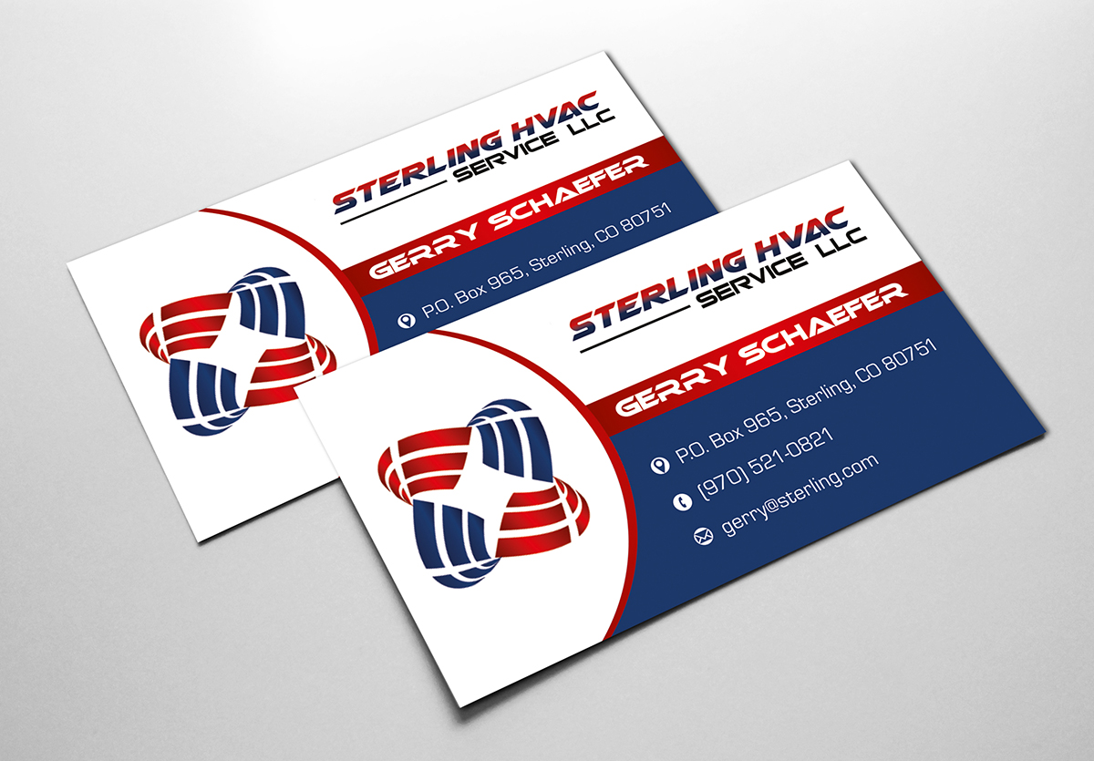 Business Card Design by colorcloud for Sterling HVAC Service LLC | Design #4503890