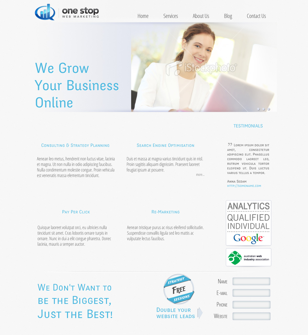 Wordpress Design by Marouk for this project | Design #1307127