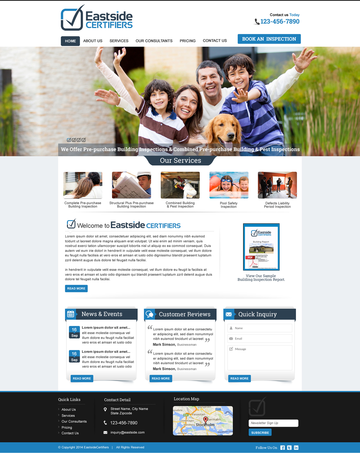 Wordpress Design by HarmiDesigning for Eastside Certifiers | Design #4527024