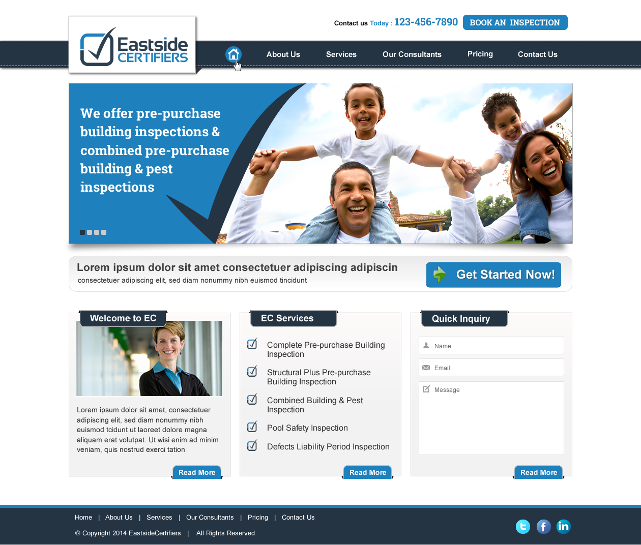 Wordpress Design by HarmiDesigning for Eastside Certifiers | Design #4527038