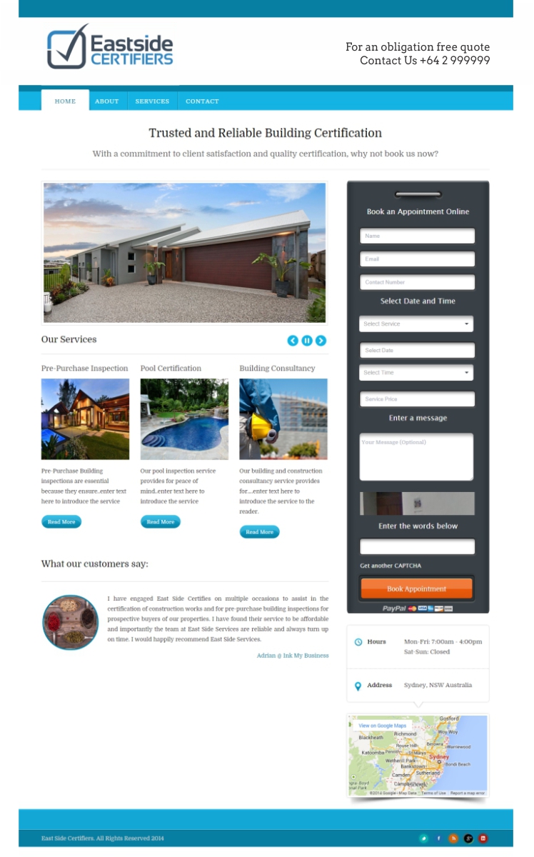 Wordpress Design by Ink My Business for Eastside Certifiers | Design #4516265