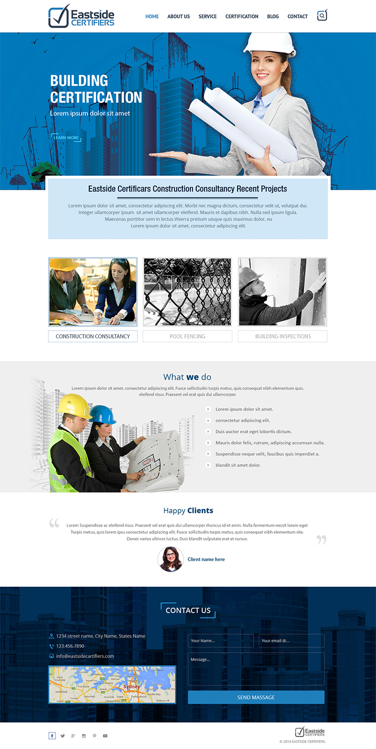 Wordpress Design by Creative Usha for Eastside Certifiers | Design #4514134