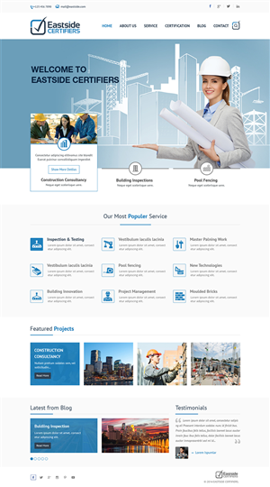 Wordpress Design by Creative Usha for Eastside Certifiers | Design #4514139