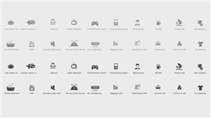Hotel Amenity Icons for Booking Engine | Design Icône par fueldesignyard
