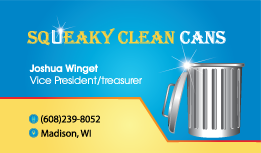Trash/recycling can & dumpster cleaning service | Business Card Design by Aaaron