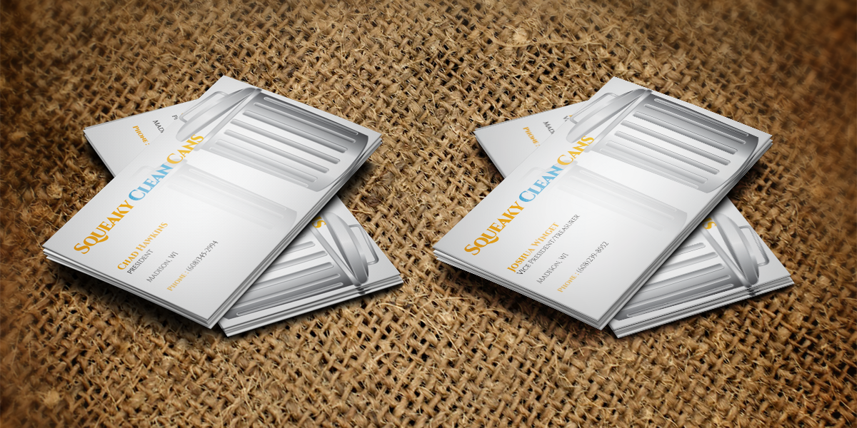 Diseño de Tarjeta de Presentación por WebixBD para Squeaky Clean Cans | Diseño #4489757
